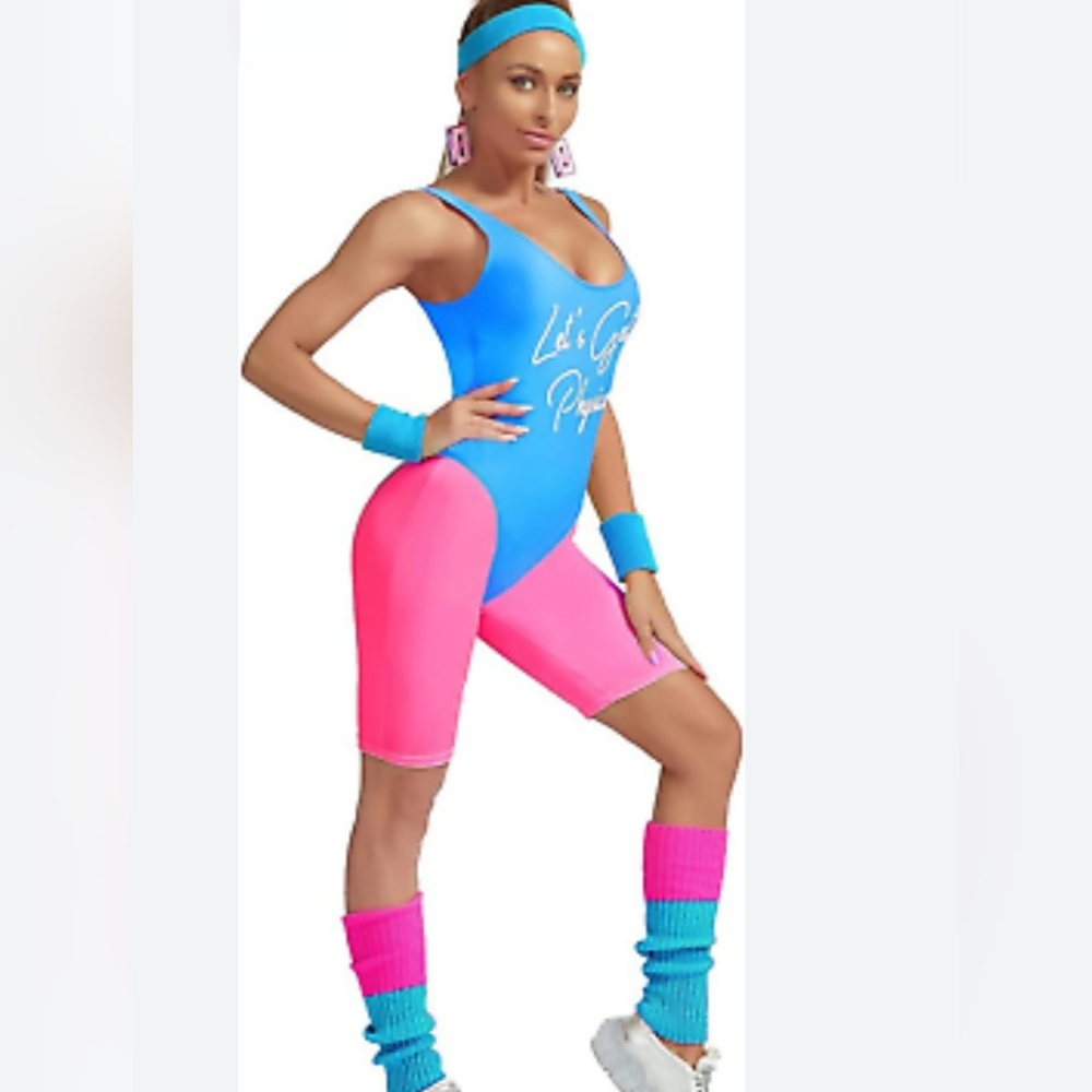 80's Workout Costume With Accessories in Women's Size Medium
